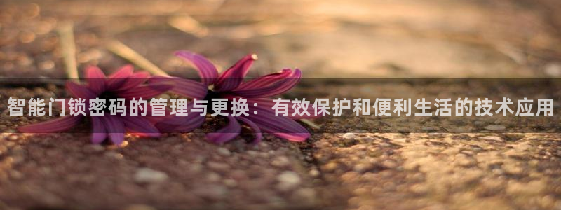 富联娱乐曼谷快三怎么样：智能门锁密码的管理与更换：有效保护和