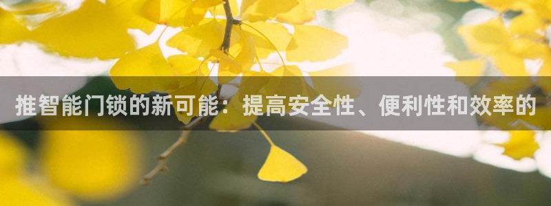 富联娱乐贴吧最新消息：推智能门锁的新可能：提高安全性、便利性