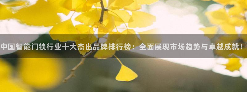 富联娱乐统究7276O：中国智能门锁行业十大杰出品牌排行榜：