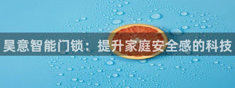 富联娱乐总代理电话号码：昊意智能门锁：提升家庭安全感的科技