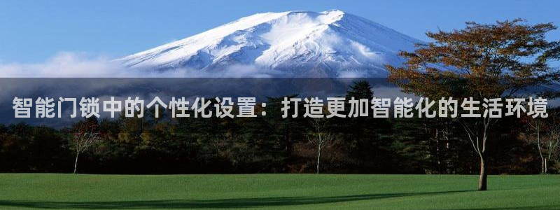 富联娱乐代理是谁的：智能门锁中的个性化设置：打造更加智能化的