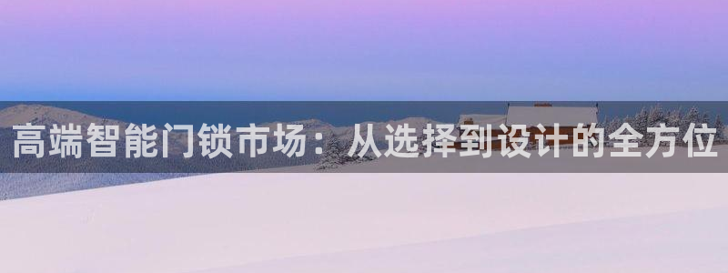 富联娱乐官网注册入口：高端智能门锁市场：从选择到设计的全方位