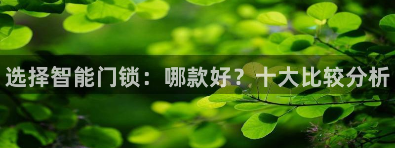 富联娱乐卜67OO6：选择智能门锁：哪款好？十大比较分析