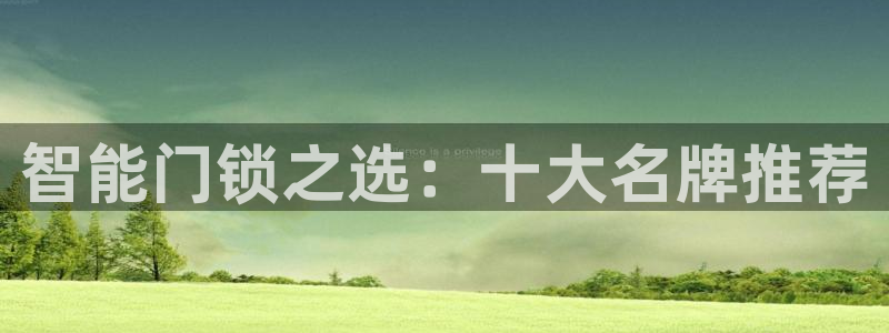 富联娱乐注册地址上海市：智能门锁之选：十大名牌推荐